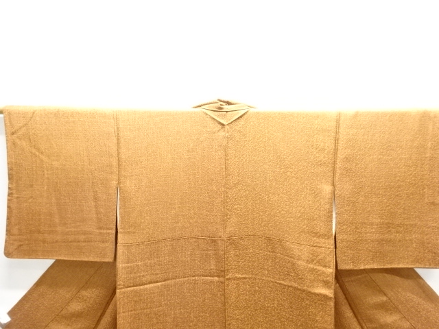  乱れ格子模様一つ紋小紋着物